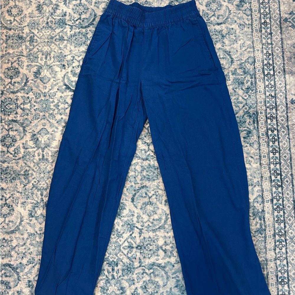 Old Navy Blue Linen Pants